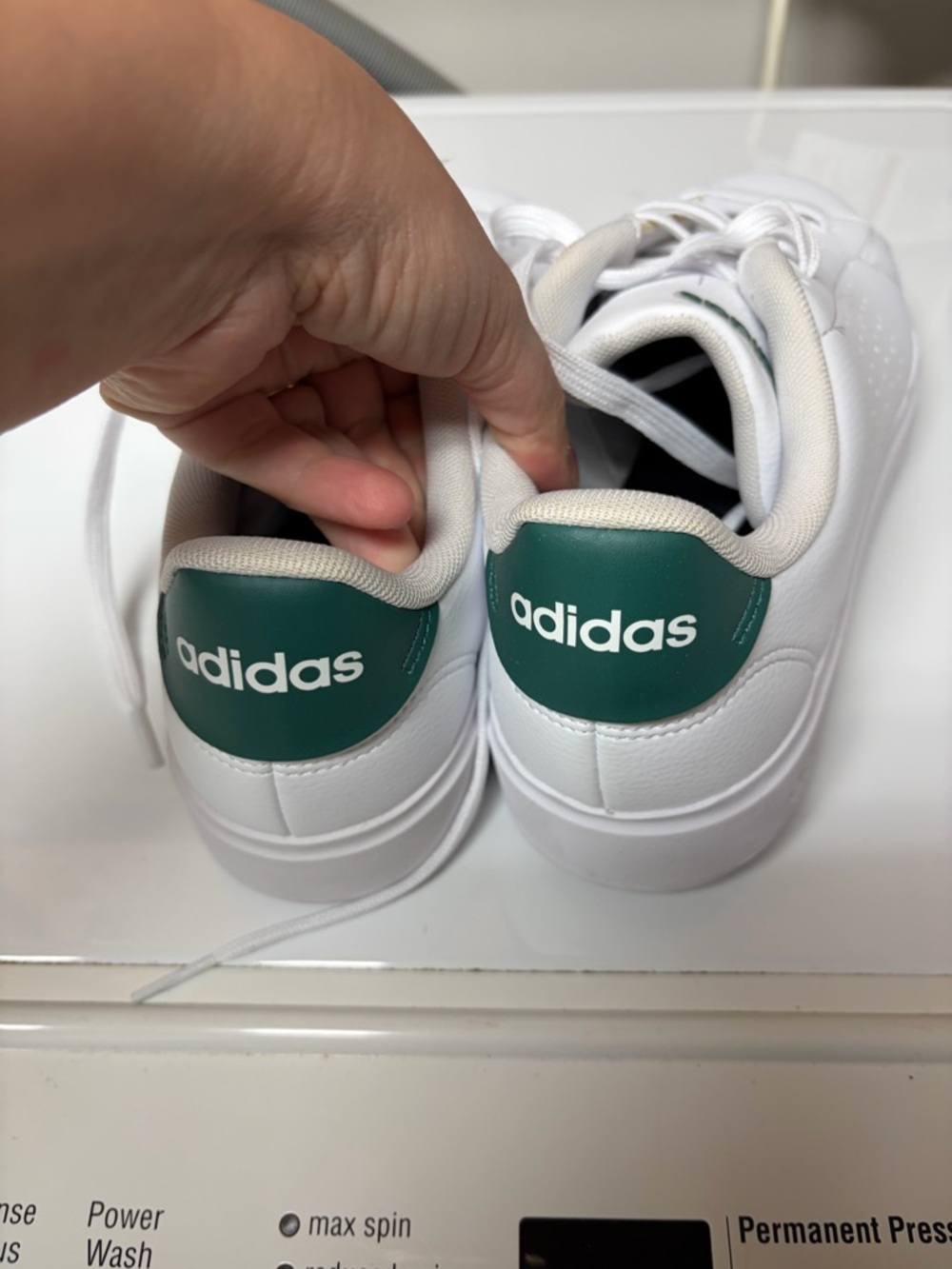 adidas White Low-Top Sneakers with black Accent - Picture 6 of 9